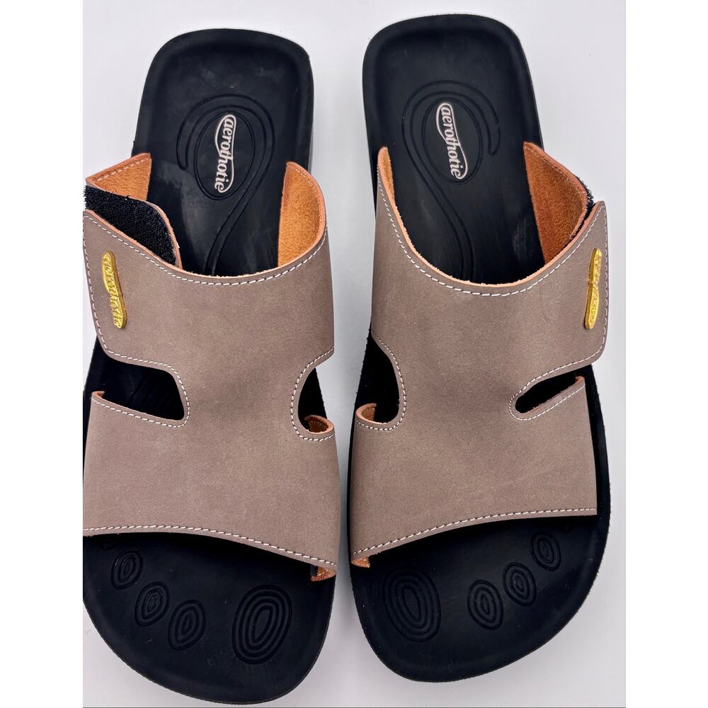 Aerothotic Womens Slide Sandals US 10 EU41 Brown Arch Support Comfort Adjustable
